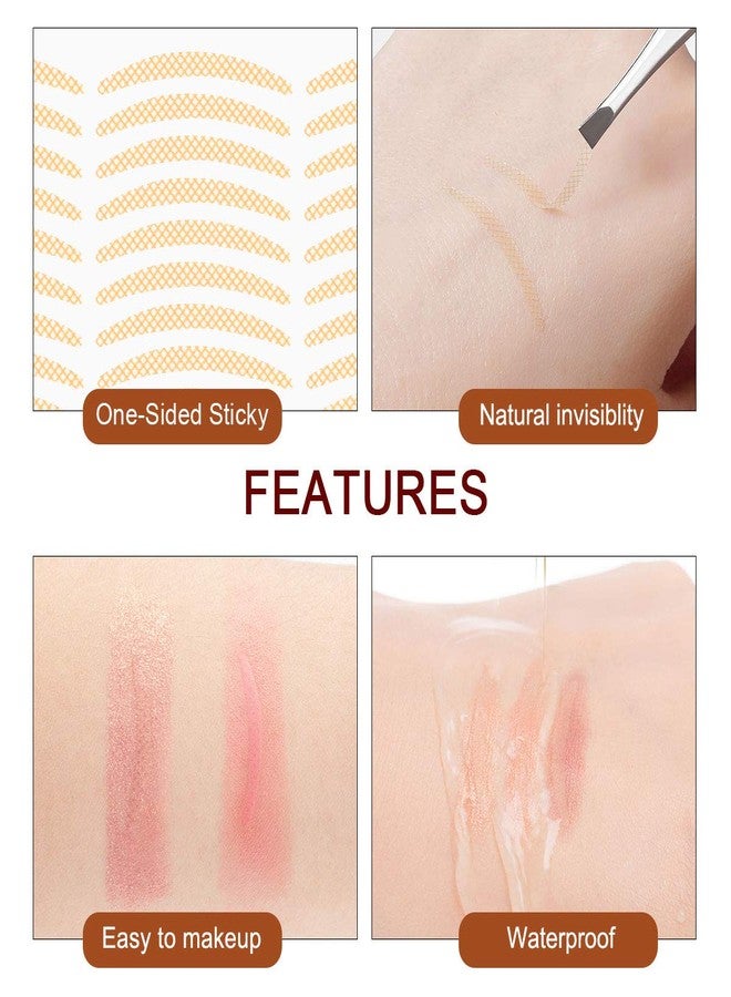 Pormasbenzer 384PCS Invisible Lace Double Eyelid Tapes, Self-adhensive Medical-use Fiber, One Side Sticky, Instantly Eyelid Lift Without Surgery, Perfect for Hooded, Droopy, Uneven, Mono-eyelids - Image 3